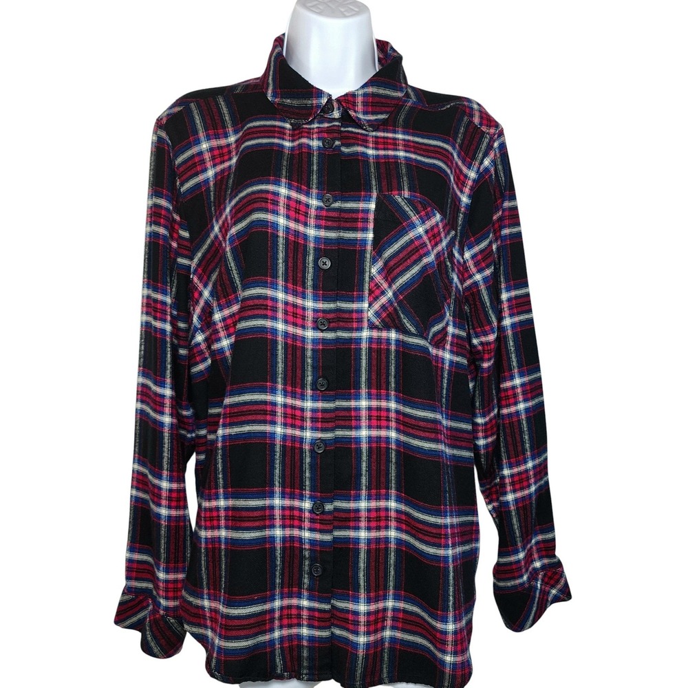 Torrid Women Flannel‎ Shirt Size 0 Grunge Plaid Cozy Layering Y2K